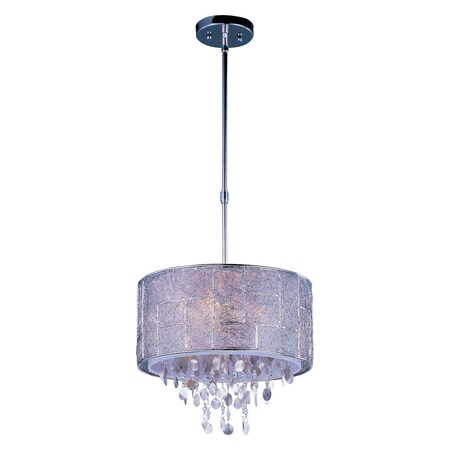 Maxim Five Light Polished Nickel Drum Shade Pendant 21564TWPN